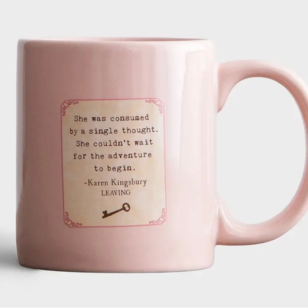 DAYSPRING NWOB Karen Kingsbury Possibilities Inspirational pink ceramic mug
